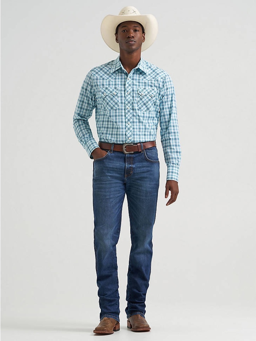 Wrangler Slim Straight Dark Blue Jeans